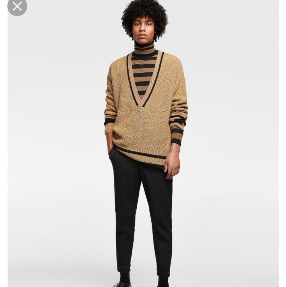 Nwt zara man deep v cut sweater